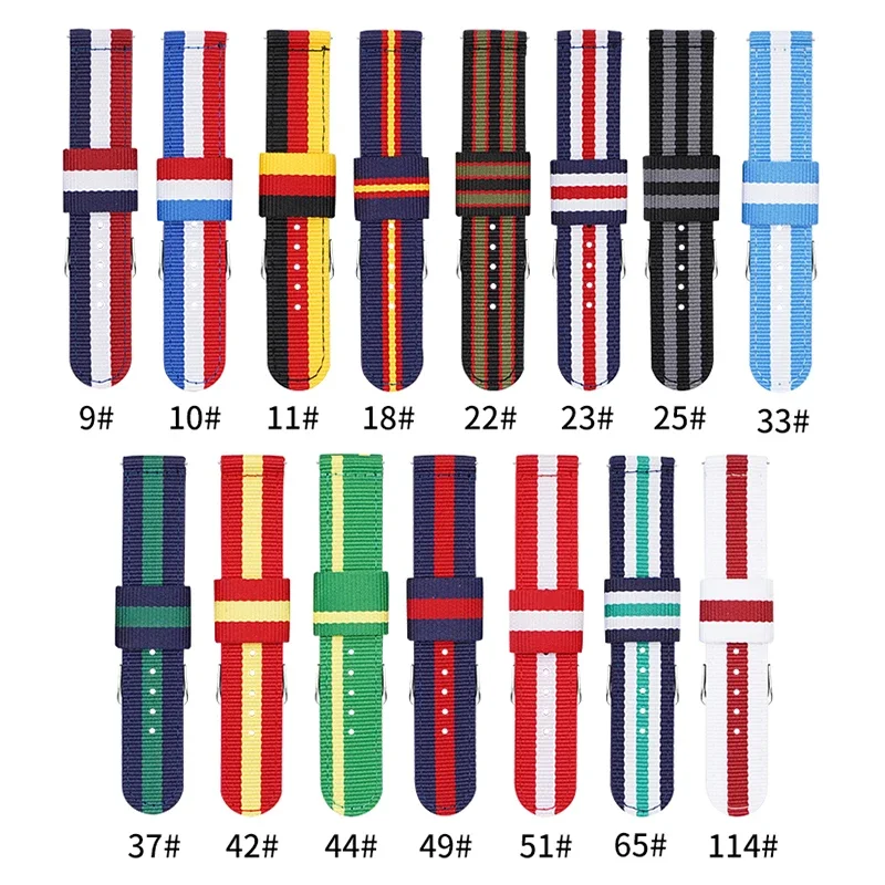 20 mm 22 mm gewebtes Nylonarmb – Canvas Strap Watch Bewertung und Preis